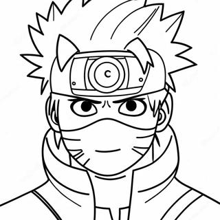 Kakashi med Sharingan farvelægningsside | Kakashi malebog