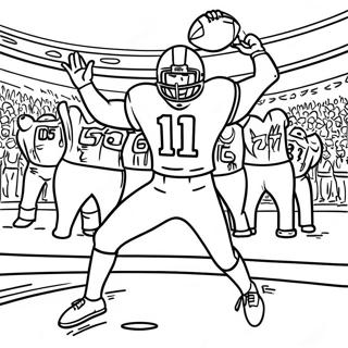 Spændende Superbowl Spilscene Malebog | Superbowl malebog