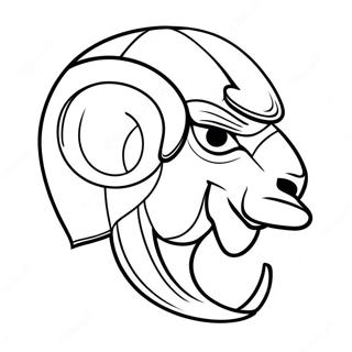 LA Rams Logo Farvelægningsside | LA Rams malebog
