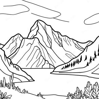 Majestætiske Alaska Bjerge Malebog | Alaska malebog