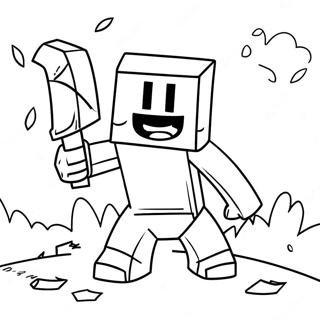 Herobrine med Creeper Malebog | Herobrine malebog
