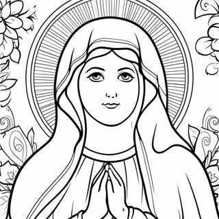 Jomfru Maria farvelægningsside | Jomfru Maria malebog