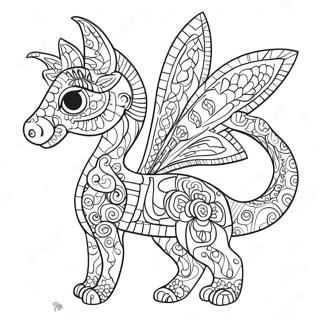 Farverige Alebrijes med Mønstre Malebog | Alebrijes malebog