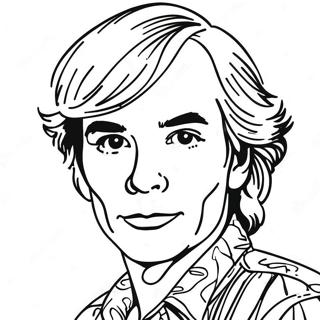 Farverig Andy Warhol Kunst Malebog | Andy Warhol malebog
