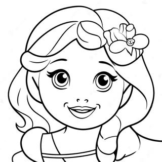 Sød Disney prinsesse farvelægningsside | Søde Disney malebog