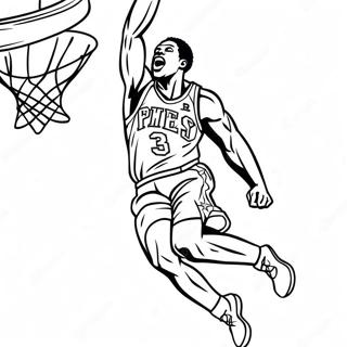 76ers Basketballspiller Dunker Malebog | 76ers malebog