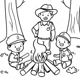 Cub Scout Lejrscene Malebog | Ulveunge malebog