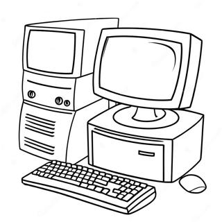Computer farvelægningsside | Computer malebog
