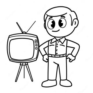 TV Mand Farvelægningsside | TV Mand malebog