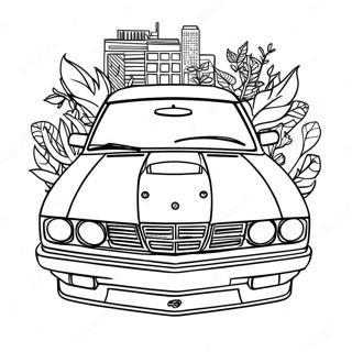 JDM bil farvelægningsside | JDM malebog