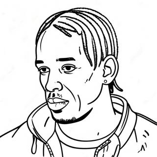 Travis Scott farvelægningsside | Travis Scott malebog