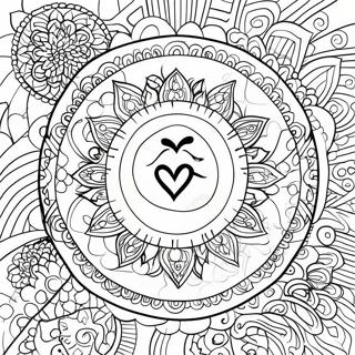 Chakra Symbol Farvelægningsside | Chakra malebog