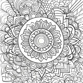 Farverig Chakra Mandala Farvelægningsside | Chakra malebog