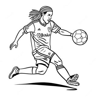 Ronaldinho Dribler Bolden Farvelægningsside | Ronaldinho malebog