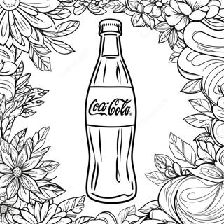 Coca Cola Flaske Farvelægningsside | Coca Cola malebog