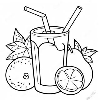 Forfriskende Frugtjuice Malebog | Drik malebog