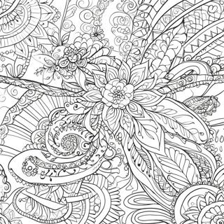 Intrikate henna mønstre farvelægningsside | Henna malebog