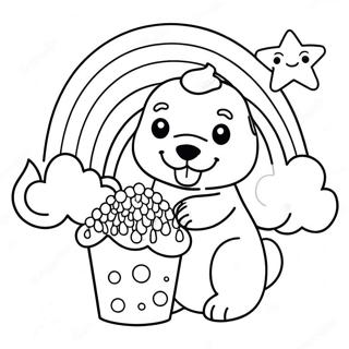 Magisk Puppycorn i en Regnbue Malebog | Puppycorn malebog