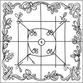 Tic Tac Toe Spilbræt Farvelægningsside | Tic Tac Toe malebog