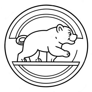 Chicago Cubs Logo Farvelægningsside | Chicago Cubs malebog
