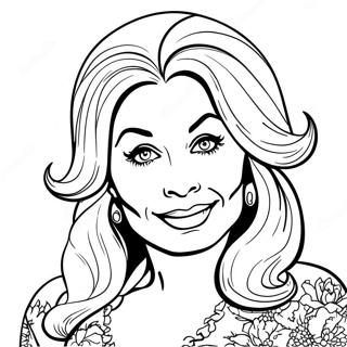 Dolly Parton Farvelægningsside | Dolly Parton malebog