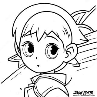Shoyo Hinata i Aktion Malebog | Haikyuu malebog