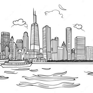 Chicago Skyline Malebog | Chicago malebog