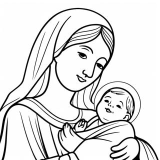 Maria og Baby Jesus Malebog | Fødsel malebog