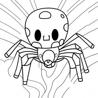 Minecraft edderkop farvelægningsside | Minecraft Spider malebog
