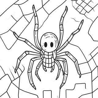 Skræmmende Minecraft edderkop farvelægningsside | Minecraft Spider malebog
