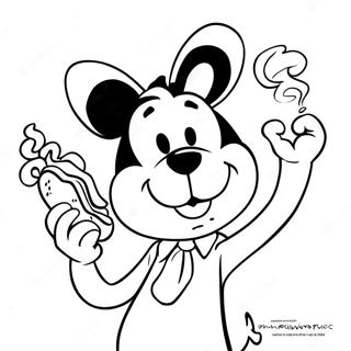 Wakko Warner Spiser en Hot Dog Malebog | Animaniacs malebog