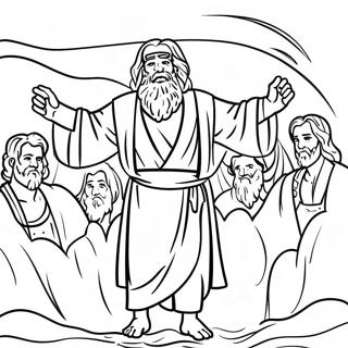 Moses Deler Det Røde Hav Malebog | Exodus malebog