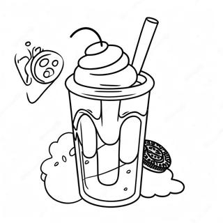 Oreo Milkshake Farvelægningsside | Oreo malebog