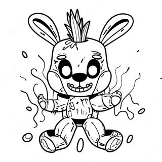 Skræmmende Springtrap FNAF Malebog | Springtrap FNAF malebog