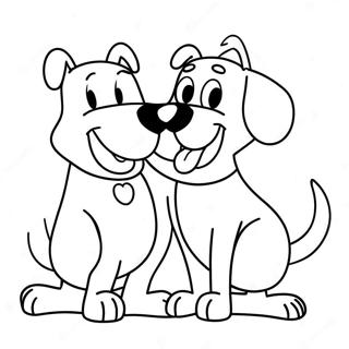 Legesyg CatDog Duo Farvelægningsside | KatHund malebog