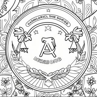 Alabama Stat Flag Farvelægningsside | Alabama malebog