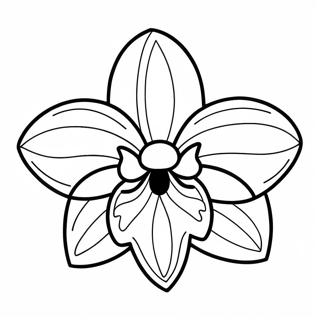 Orkidé Blomst Farvelægningsside | Orkidé malebog