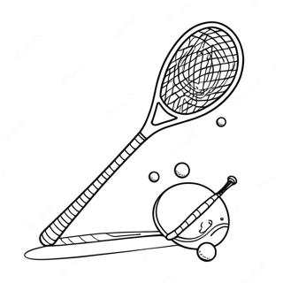 Lacrosse Stok og Bold Farvelægningsside | Lacrosse malebog
