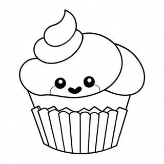 Bedårende Cupcake Farvelægningsside | Søde Desserter malebog