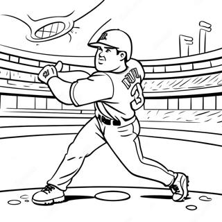 Braves Spiller Slår en Home Run Malebog | Braves malebog