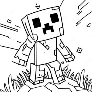 Creeper Minecraft Farvelægningsside | Minecraft malebog