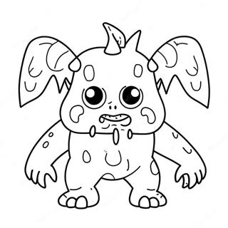 Grimt Monster Farvelægningsside | Grim malebog