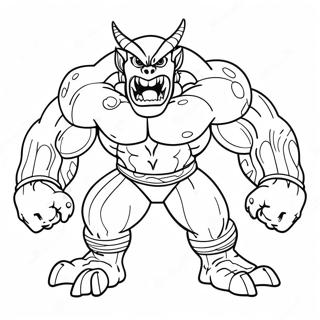 Frygtindgydende Super Monster Farvelægningsside | Super Monster malebog