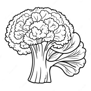 Broccoli Farvelægningsside | Broccoli malebog