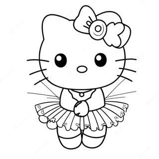 Hello Kitty Ballerina Kontur Malebøger