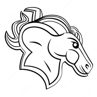 Broncos logo farvelægningsside | Broncos malebog
