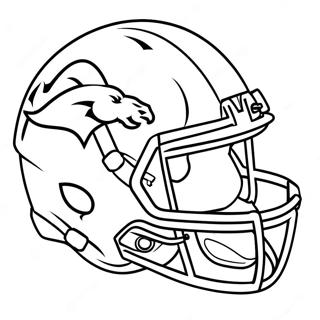 Denver Broncos hjelm farvelægningsside | Broncos malebog