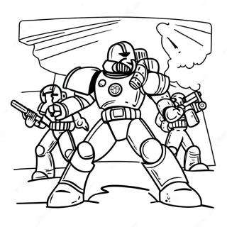 Space Marine klar til kamp farvelægningsside | Warhammer 40K malebog