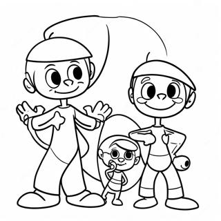 Jetsons familie farvelægningsside | Jetsons malebog