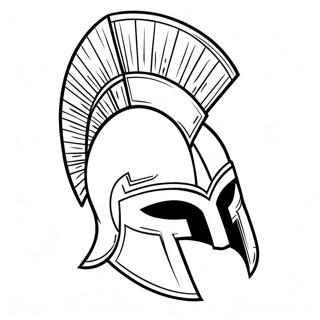 Fierce Spartan Hjelm Farvelægningsside | Spartan malebog